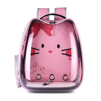 China Breathable Pet Backpack Carrier For Small Dogs Cats Transparent Space Capsule Dome Backpack For Travel Increasing Dog Cat Carrier Bag for sale