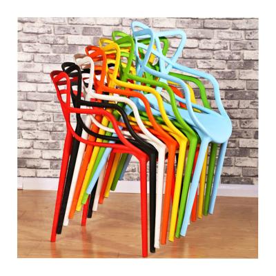 China Modern Sillas Sturdy Cheap Home Kitchen Furniture Black Armless Polypropylene PP Dining Stackable Plastic Chair For Sale for sale