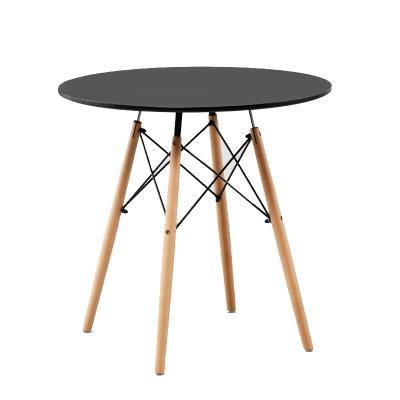 China High Quality Minimalist Modern Home Furniture Design Comfortable White Wooden Leg MDF Round Table Dining Table for sale