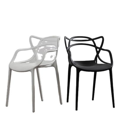 China Sturdy Cheap Sillas Plasticas Cafe Furniture Dining Stackable Plastic Dining Chair Chaise Price Modern Restaurant Leisure for sale