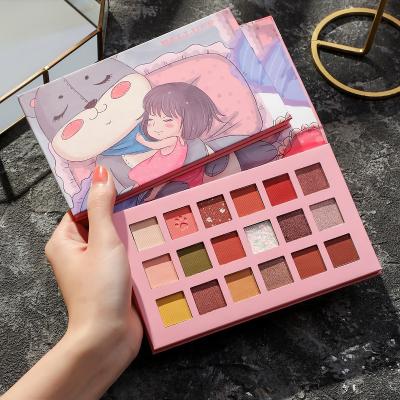 China Professional EYE 18 Color Eyeshadow Palette Waterproof And Sweatproof Matte Pearlescent Eyeshadow Fashion Custom Makeup for sale