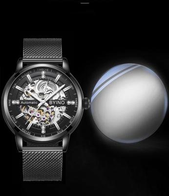 China Fashion direct men's automatic double-sided luminous watch factory waterproof design cavity mechanical watches for sale