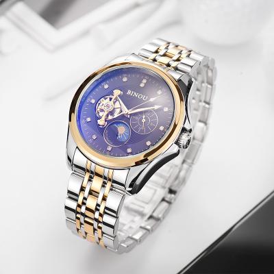 China Brand Waterproof Men's Tourbillon Automatic Mechanical Watch Tourbillon Waterproof Hollow Men's Business Simple Watch Mechanical Watch for sale