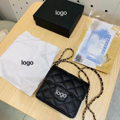 China New Fashion Gift Box Small Clamshell Handbag Incense Lady Rhombus Chain Bag Fashion Chain Shoulder Diagonal Bag for sale