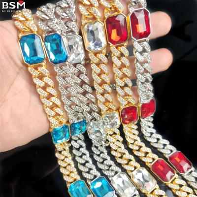 China Ice Hop Hip Bling Durable Cuban Link Chain Necklace For Women for sale