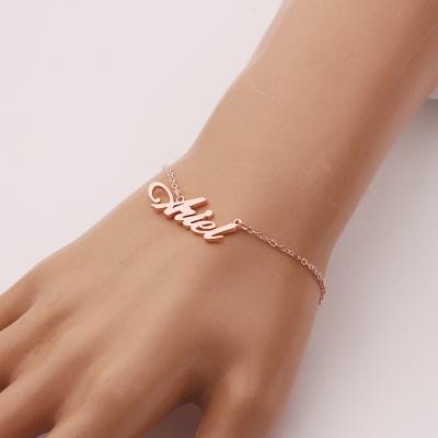 China Stainless Steel Durable Personalized Name Bracelets For Women Jewelry Custom Name Bracelet for sale