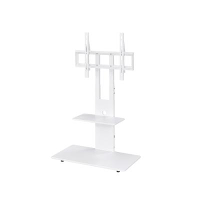 China Morden 40-65 inch outdoor height adjustable metal floor cart led tv stand black white for sale for sale