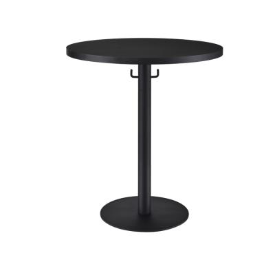 China Adjustable Modern Black White Customizable Round Metal Coffee Side Table (Other) For Cafes And Restaurants for sale