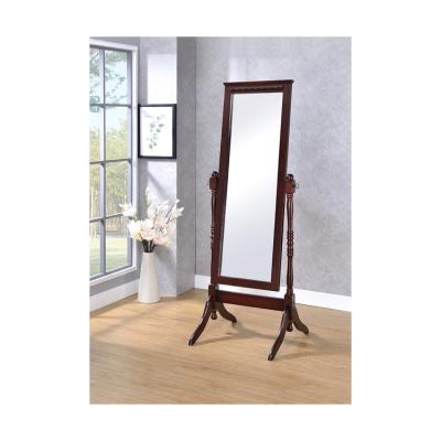 China Modern Popular Style Floor Living Room Mirror Decorative Wooden Framed Integral Full Holder For Cloakroom for sale