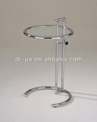 China Eileen Gray Glass Coffee Table Height Adjustable Side Table Modern Side Table Glass Table for sale