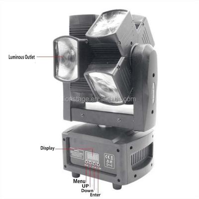 China Double Heads 8X10W LED Sports Stadiums Brightnessl RGBW 4IN1 DJ Light Stage Light Scanning Lighting High Moving Head Beam for sale