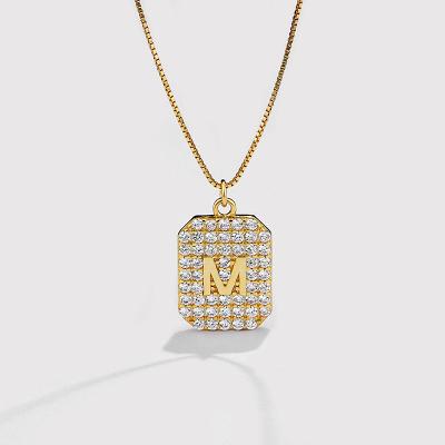 China Lead Free Nickel Free Minimalist 18k Gold Plated 925 Sterling Silver Diamond Pendant Necklace Designer Jewelry Wholesale for sale