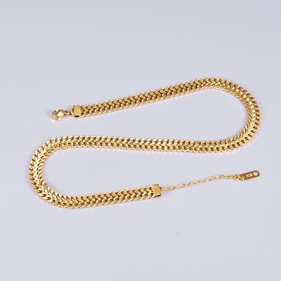 China New Trendy Fashion Drop Shipping 18k Gold Plated Stainless Steel Cuban Link Chain Necklace for sale