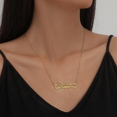 China CLASSIQUE 2022 Classic Fashion Gold Plated 316 Personalized Cute Heart Letter Necklace Stainless Steel Necklaces For Woman for sale