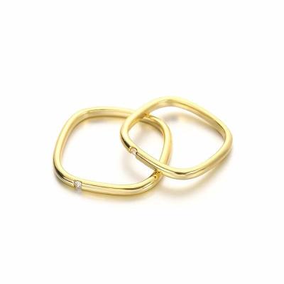 China Punk Whole Classic Couple Ring Diamond Designs Cool Simple Square Ring, Stainless Steel Gold Plated Ring For Woman for sale