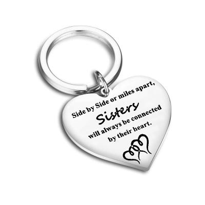 China Metal Best Friends Lock Chains Best Friendship For Sisters Sisters By Heart Friendship Jewelry Gift For Women Girls Key Chain for sale