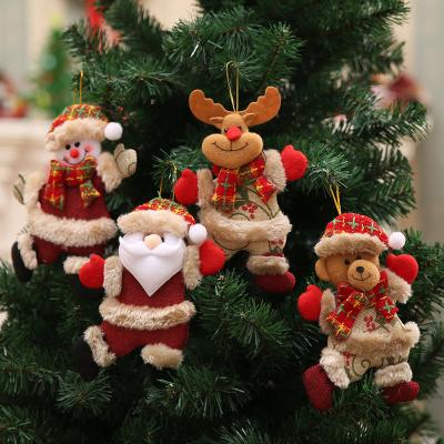 China Hot Sale Santa Ornament Chirstmas Decor 2022 Christmas Supplies Snowman Deer Doll Christmas Tree Pendant Hanging Gift for sale