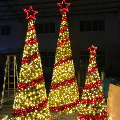 China Mall 3m Christmas Decoration Festival Decoration 2.5m LED Lighted Tree PVC Artificial Christmas Tree for sale