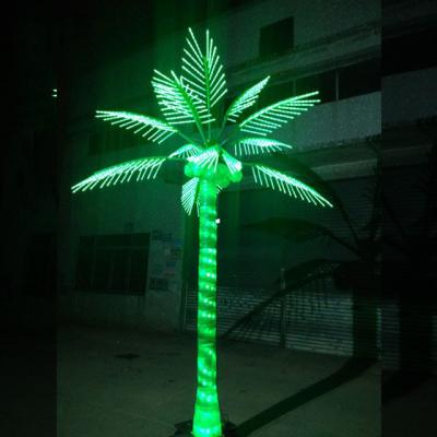 China Metal frame+LED Lights Wedding Decoration LED Outdoor Palm Tree Christmas Lighting Artificial Coconut Tree Light for sale