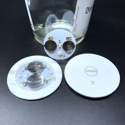 China Supplier Wholesale CE ROHS Led Light Bottle Waterproof Sticker LED Adhesive Bottle Coaster For Champagne Whiskey Vodka for sale