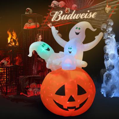 China Halloween Decor Halloween Inflatable Outdoor Ghost Pumpkin Blow Up Yard Decoration for Halloween Decor Outdoor for sale