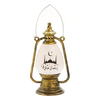 China Decor Eid Mubarak Lantern Festival Decoration LED Ramadan Decorative Hanging Lantern Muslim Ramadan Wind Lamp Ramadan Lantern for sale