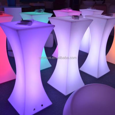 China Modern Hot Sale 16 Color Furniture Light Dimmable Rechargeable LED Cocktail Table Party Led Table Bar Party Led Table for sale