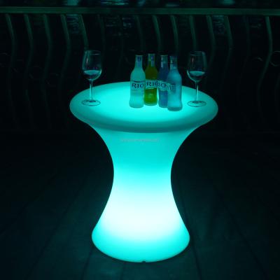 China Modern Waterproof Wedding Bar Glowing Bar Chair Furniture Illuminated Led Cocktail Table Party Led Table For Bar for sale