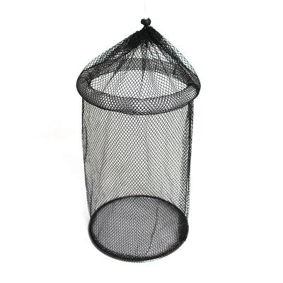 China Round Folding Fish Cage Fishing Keeping Net Saltwater Fish Basket With Float for sale