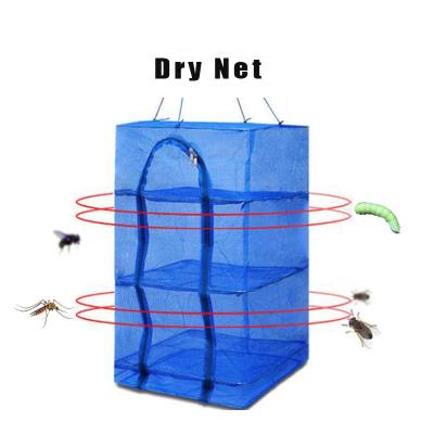 China Easily Assembled Folding Indoor Garden Mosquito Repellent Drying Rack 3 Layers Herbal Drying Rack Plant Drying Net for sale