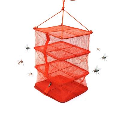 China Hot Selling Easily Assembled Outdoor Folding Japan Mosquito Repellent Dry Rack 3 Layers Fruit Mesh Drying Net for sale