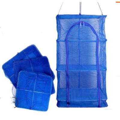 China Easily Assembled 40*40*70cm Folding 3 Layers Net / Vegetable Drying Fishing Nets Cage for sale