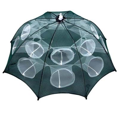 China Other 8corner 16holes umbrella fishing trap cage / folding umbrella fishing net for sale