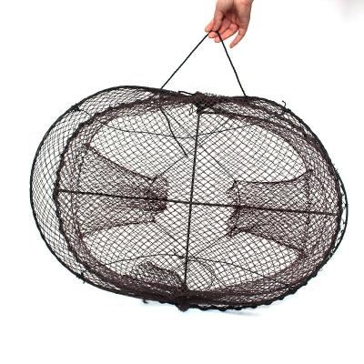 China Cheap Folding CRAB Crab Fishing Traps Catching Lobster Trap Pots Knotless Nylon Mesh Cages Net for sale