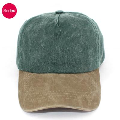 China COMMON Dye Washed Hat 5 Panel Baseball Caps Men for sale