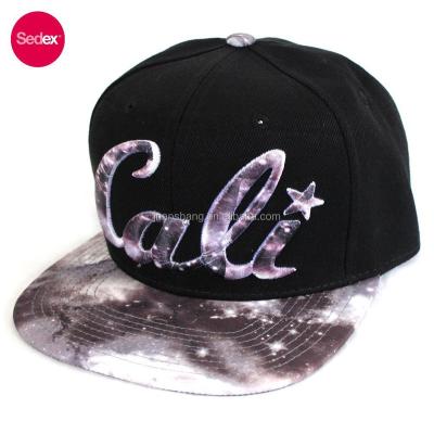 China SEDEX JOINT Hip Hop Caps Snapback Hats Galaxy Pattern Printing Full Flat Brim for sale