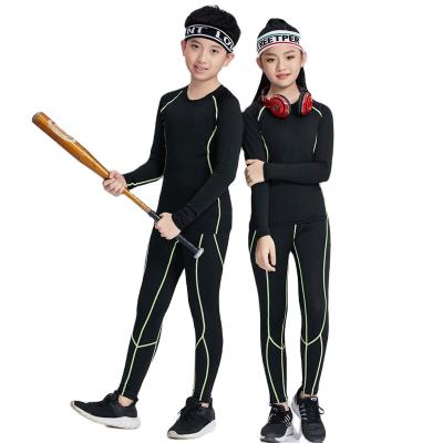 China Breathable Children's Running Tights Training Basketball Sports Fitness Yoga Suits Quick Dry Clothes for sale