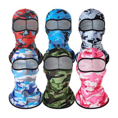 China New JOINT Outdoor Sports Ice Silk Sunscreen Camouflage Headwear Cycling Motorcycle Riding Bike Balaclava Hat Windproof Dustproof Hats for sale