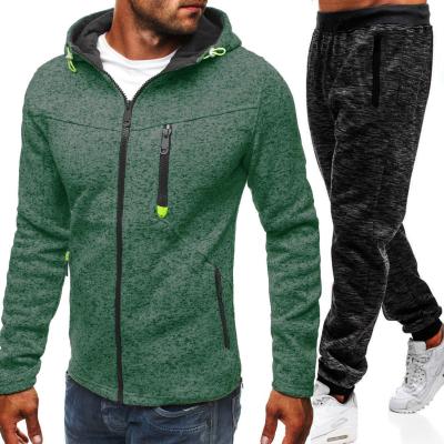 China Wholesale Autumn Formal Men's Suit Jogging Zipper Sweat Suits Jogging Sweatpants And Hoodie 2 Pieces Hoodie Set for sale