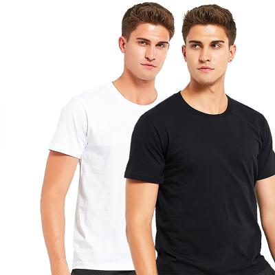 China CT0002 210g Men Women Summer Cotton Plain Custom Wholesale Anti Shrink Logo Round Neck Outdoor Sport Round Neck Tee Short Sleeve T-Shirt Tops for sale