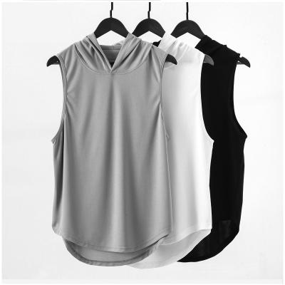 China CT17 QUICK DRY Men's Tee Tops Bodybuilding Muscle Running Men's Wholesale Custom Sport Fitness Gym Breathable Sleeveless Polyester T-Shirt for sale