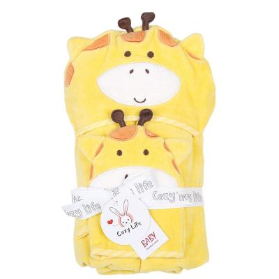 China Home Pure Cotton Towel Baby Animal Hooded Towel With Hood Baby Bath Towel With Glove for sale