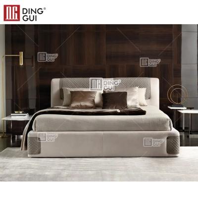 China Adjustable Modern Double Bed (Others) Bedroom Furniture Wooden Bed Extra Wide Suit Furniture for sale