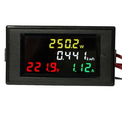 China AC 80-300V 100A CT LCD Digital Voltmeter Ammeter Volt Ammeter Voltmeter KWH Panel Meter DC 0-100V LED Digital Voltmeter for sale