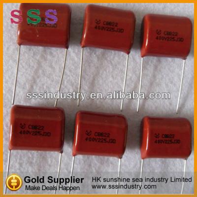 China Power capacitor (400V225J 400V 225 2.2UF 2200NF 20mm pitch) CBB for sale