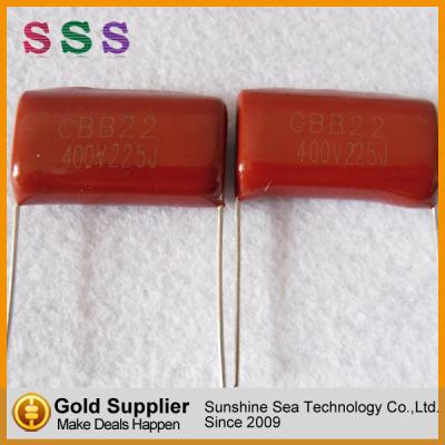 China Power capacitors (400V225J 400V 225 2.2UF 2200NF 25mm pitch) CBB 2.2uf 400v for sale