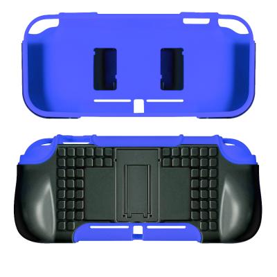 China Upgrade to Protect your NS Lite New Console Blue Color TPU Protective Case for Nintendo Switch Lite with 2 Holder and Game Card Storage Slot for sale