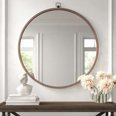 China Modern Home Source Round Large Metal Mirrors Modern Wall Decor Contemporary Bevel Accent Mirror for sale