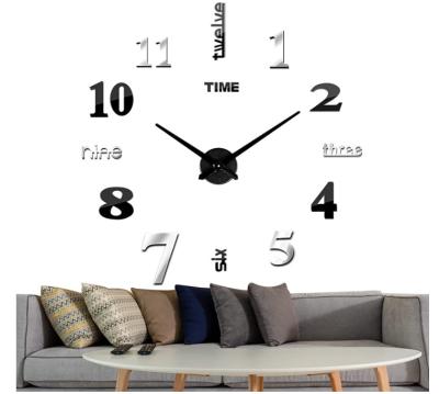 China Large 3D Inch Frameless Antique 3D Diy Wall Clock Modern Silent Source Home Style Creative Acrylic Wall Clock 47 for sale