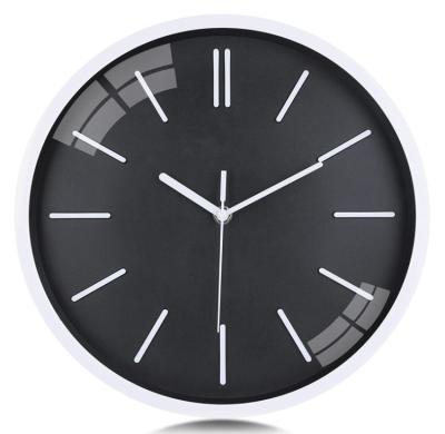 China Source Antique Minimalist Black Wall Clock Home Style Non Ticking Silent 3D Wall Clock for sale